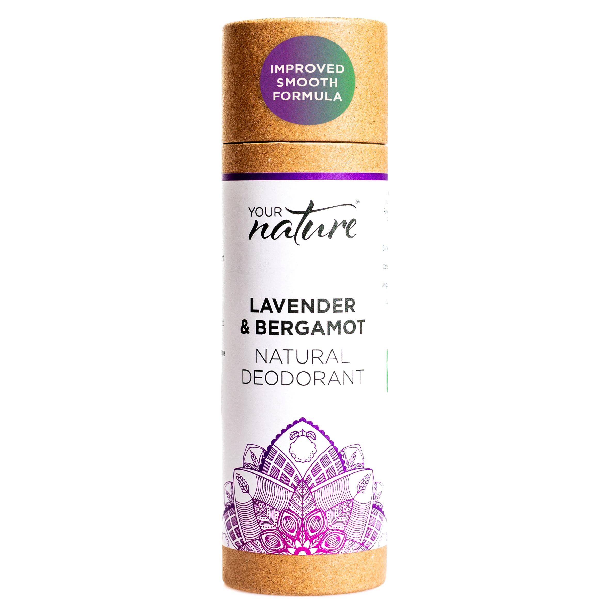 Your Nature Lavender & Bergamot Natural Deodorant Stick – 70g, 100% Plastic Free, Recyclable, Toxin-Free, Vegan, Cruelty-Free, Eco-Friendly, Handmade in UK
