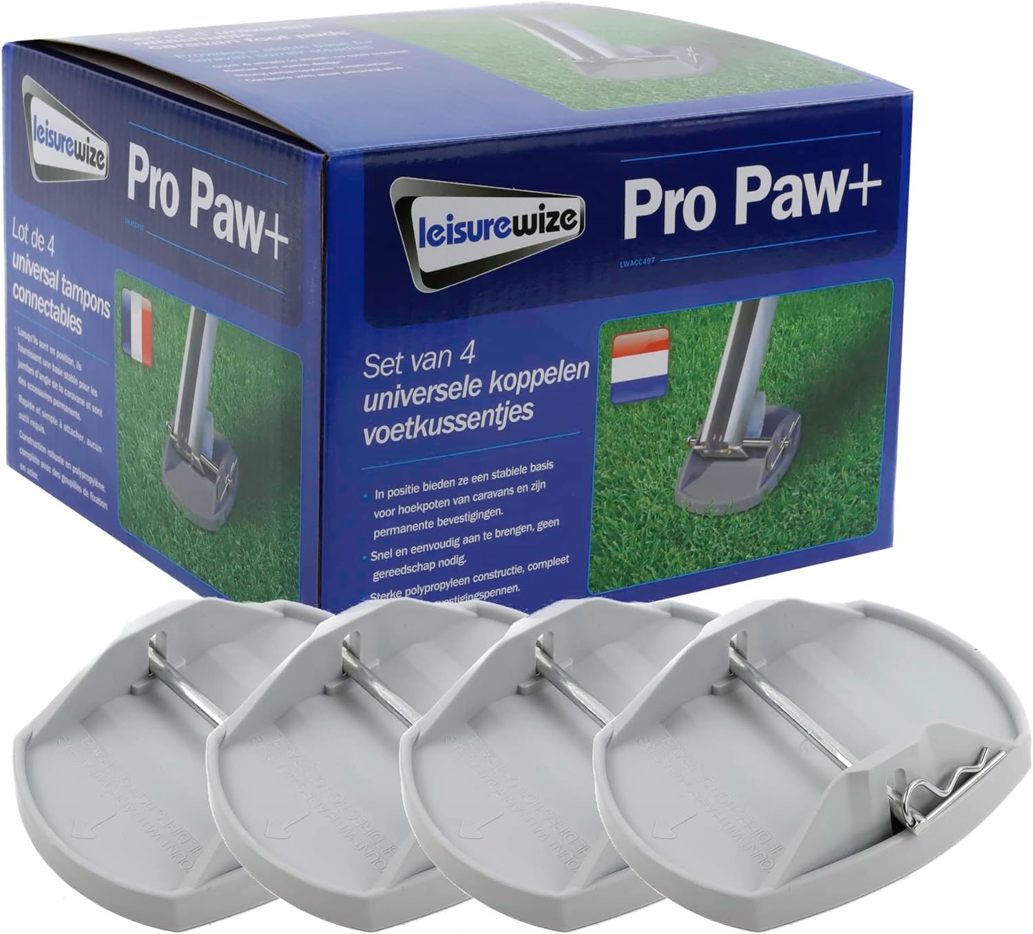 Streetwize LWACC497 Pro-Paw+ Foot Pads Set 4 Pieces Attachable Permanent