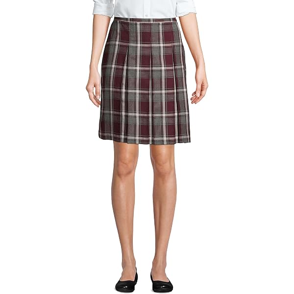 Jupe Vintage Lands' End En Laine - Imprimé écossais (Plaid) - Taille 10 - Longueur 30"