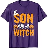 Son of a Witch Halloween Trick Or Treat Boys Wizard T-Shirt