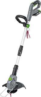 LUX-TOOLS A-RT-20/26 Akku-Rasentrimmer Set mit Teleskop-Stiel, Pflanzenschutzbügel und einem Schnittkreis von 26 cm inkl. 2,0Ah Akku &amp; Ladegerät | 20V Rasentrimmer mit 10 Schneidmessern aus Kunststoff