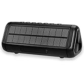 gootu Solar Bluetooth Speaker HD Sound with 5000mAh Power Bank Function, Wireless 50H Playtime,BT5.3,TWS Pairing,IPX6 Waterproof,for Home/Outdoor/Run/Hiking/Travel/Riding/Beach/Camping/Office/Room