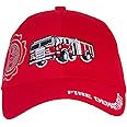 Y&W Headgear Kid/Child Embroidered Fire Truck Adjustable Hook and Loop Hat (One Size)