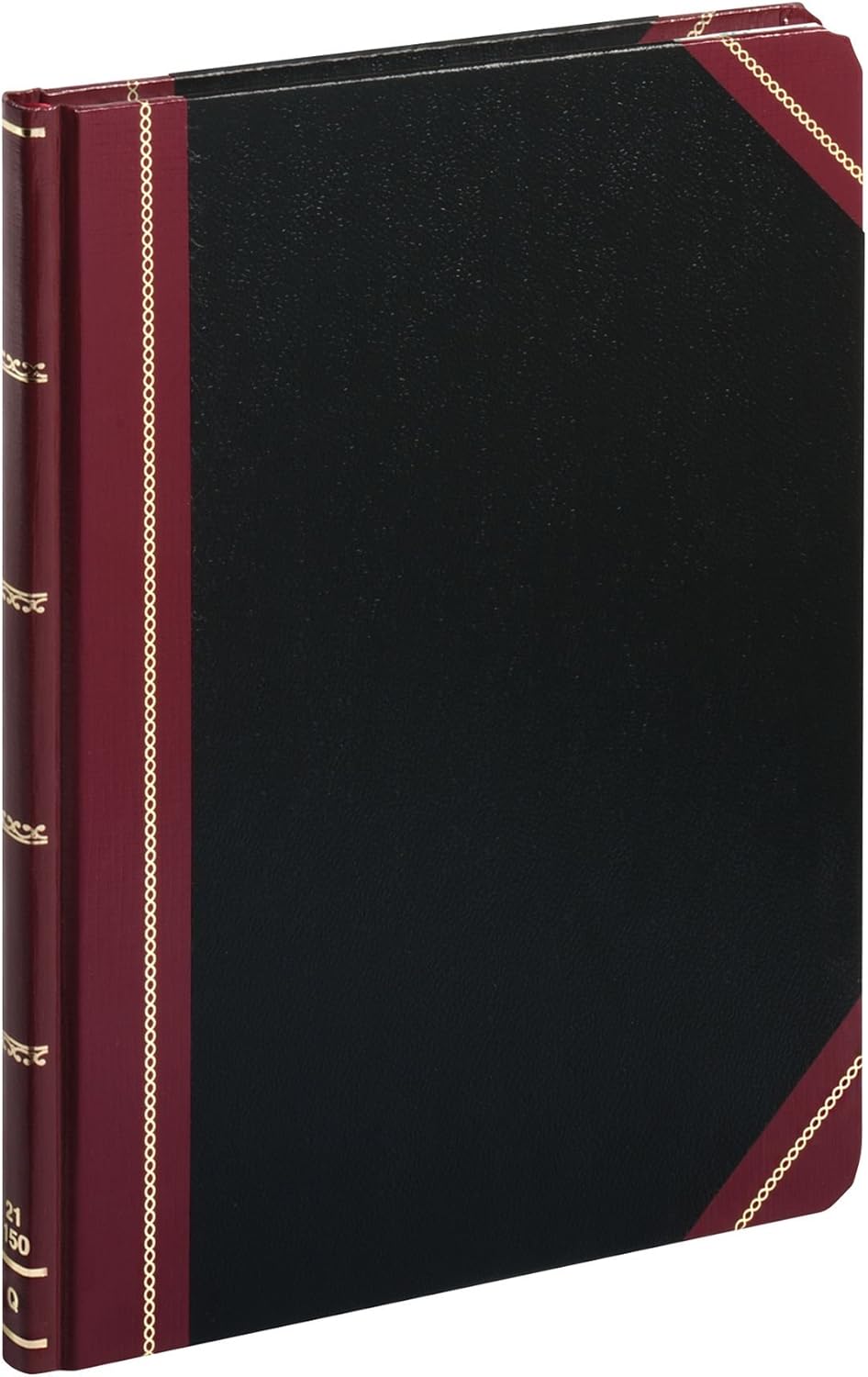 Boorum & Pease Record Book, 21 Series, Record Ruled, 8-1/8" x 10-3/8", 300 Pages (21-300-R), Black/Red : Boorum And Pease : Office Products