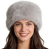 Ghazni Faux Fur Fuzzy Winter Hats for Women, Warm Furry Black Bucket Hats for Men Woman, Soft Cozy Winter Hat