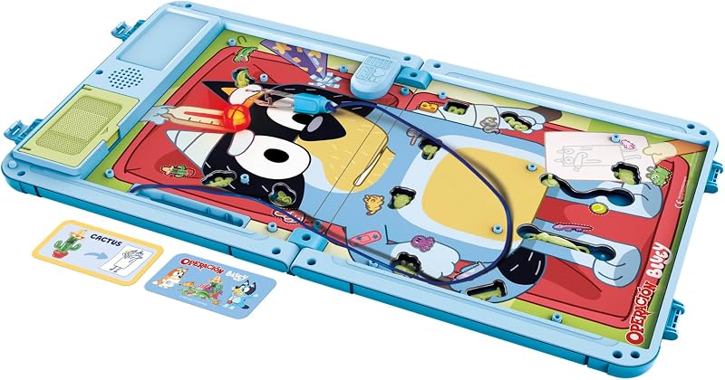 Operación edición Bluey, Juego de Mesa para niños – Juego electrónico Que Habla y Que Viene en Estuche Todo en uno – 2 Maneras de Jugar – 1 o más Jugadores – 10 Minutos – Edad: 6+