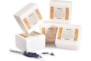 Pifito Cocoa Butter Melt and Pour Soap Base (5 lb) │ Bulk Premium 100% Natural Glycerin Soap Base │ Luxurious Soap Making Supplies