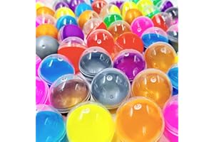 FLOMO—YDQ 100 Pack 1.75 Inch Colored Translucent Capsules Bulk Round Plastic Vending Machine Balls for DIY Crafts Party Favors