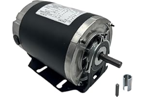 CHIOWO GF2034 Blower Motor 1/3 hp 115 Volts 5.9A 1725 RPM 60Hz 48 Frame Belt Drive Compatible with AO Smith BF2034 Packard 45013 GE 4706 Emerson 8100