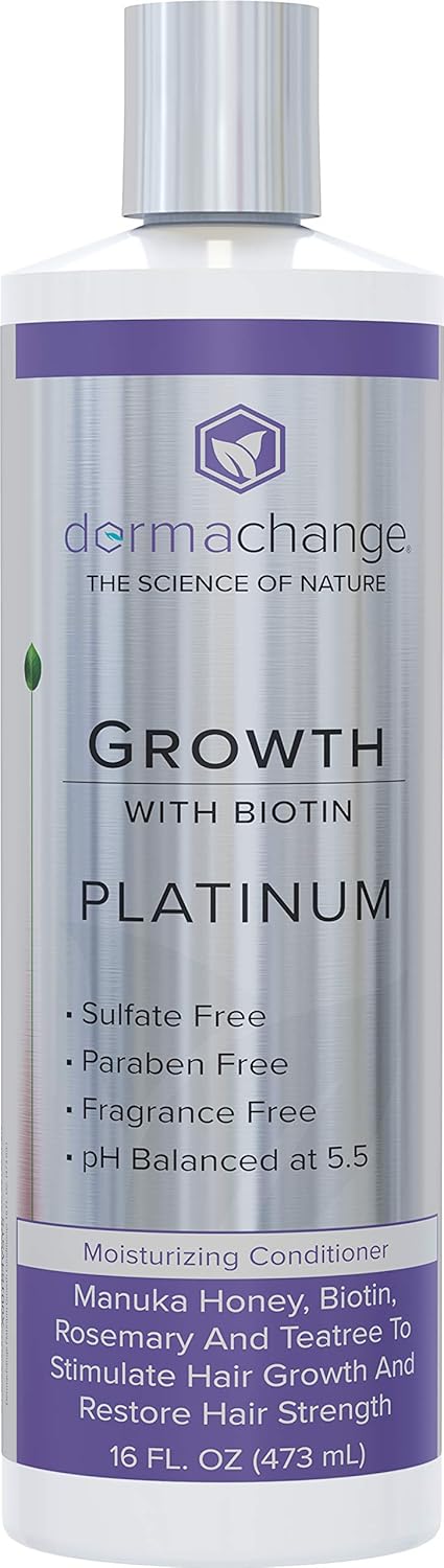 Platinum Hair Growth Moisturizing Conditioner - With Argan Oil, Biotin & Tea Tree Extract - Supports Hair Regrowth - Hair Loss Treatments (16 oz) - Made in USA: Beauty