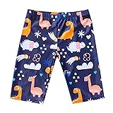 Xrknofio Swim Jammers for Little Kids Toddler Dino