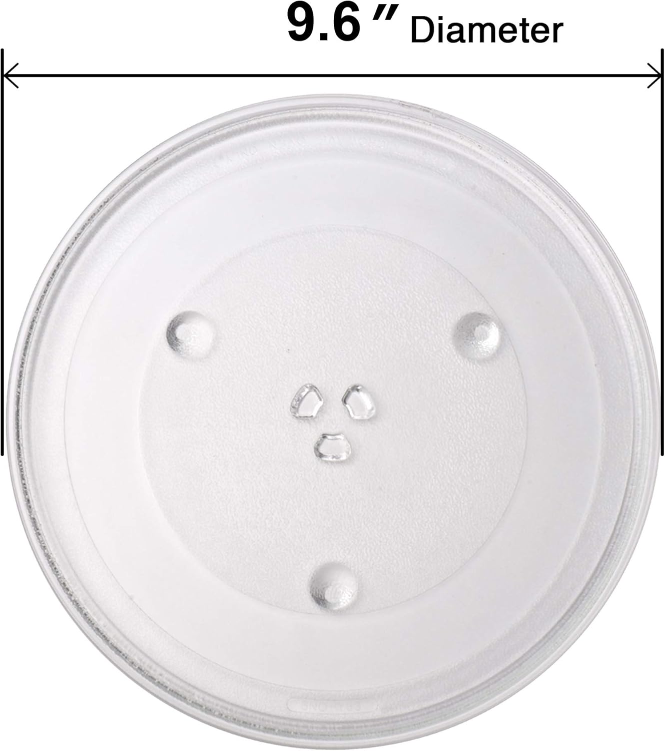 The Universal-Fit 9.6'' Replacement Microwave Glass Plate for Magic Chef, LG, Samsung, Kenmore, Hotpoint, Panasonic, GE and Westinghouse with 9.6’’ Microwave Glass Tray– Dishwasher Safe: Home Improvement