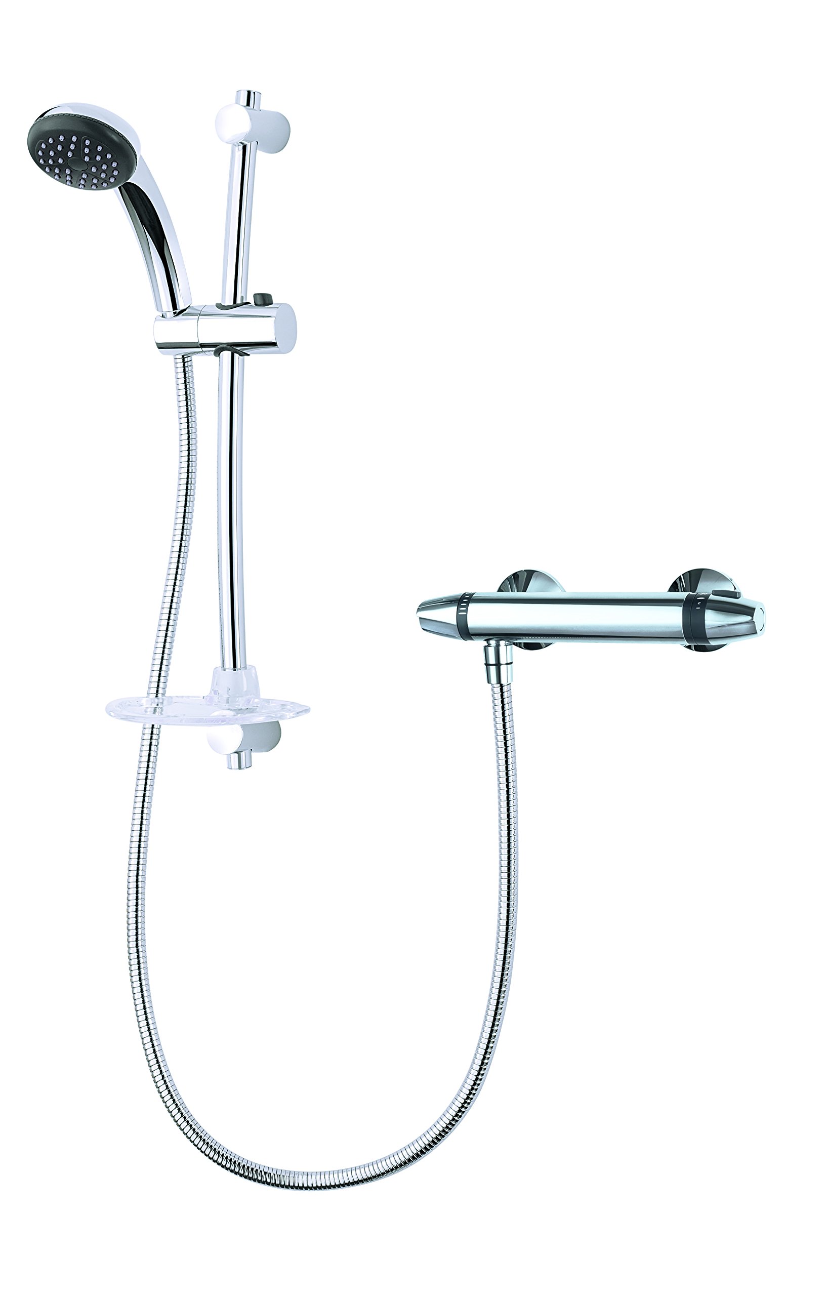 Triton Showers Asti Diverter Mixer | Chrome Mixer Shower| Thermostatic Mixer Shower | Mixer Shower for Bathroom