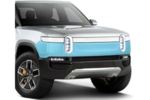 TWRAPS Front Bumper PPF for Rivian R1S & Rivian R1T 2021-2025, Full Coverage 5pc 8mil Custom Fit Anti Scratch Paint Protection Film Cover, Clear Self Healing Shield Guard, Includes Install Kit Accessories