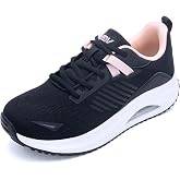 W WINBET Women's Wide Width Walking Shoes Orthotic Arch Support | Non-Slip Breathable Sneakers for Plantar Fasciitis, All-Day Comfort &amp; Pain Relief for Flat Feet &amp; Bunions