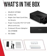 Canon SELPHY CP1500 Portable Photo Printer Black with 54 Sheets Paper Kit view 9