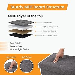 NEWBULIG Storage Ottoman Bench 43 Inches in Large