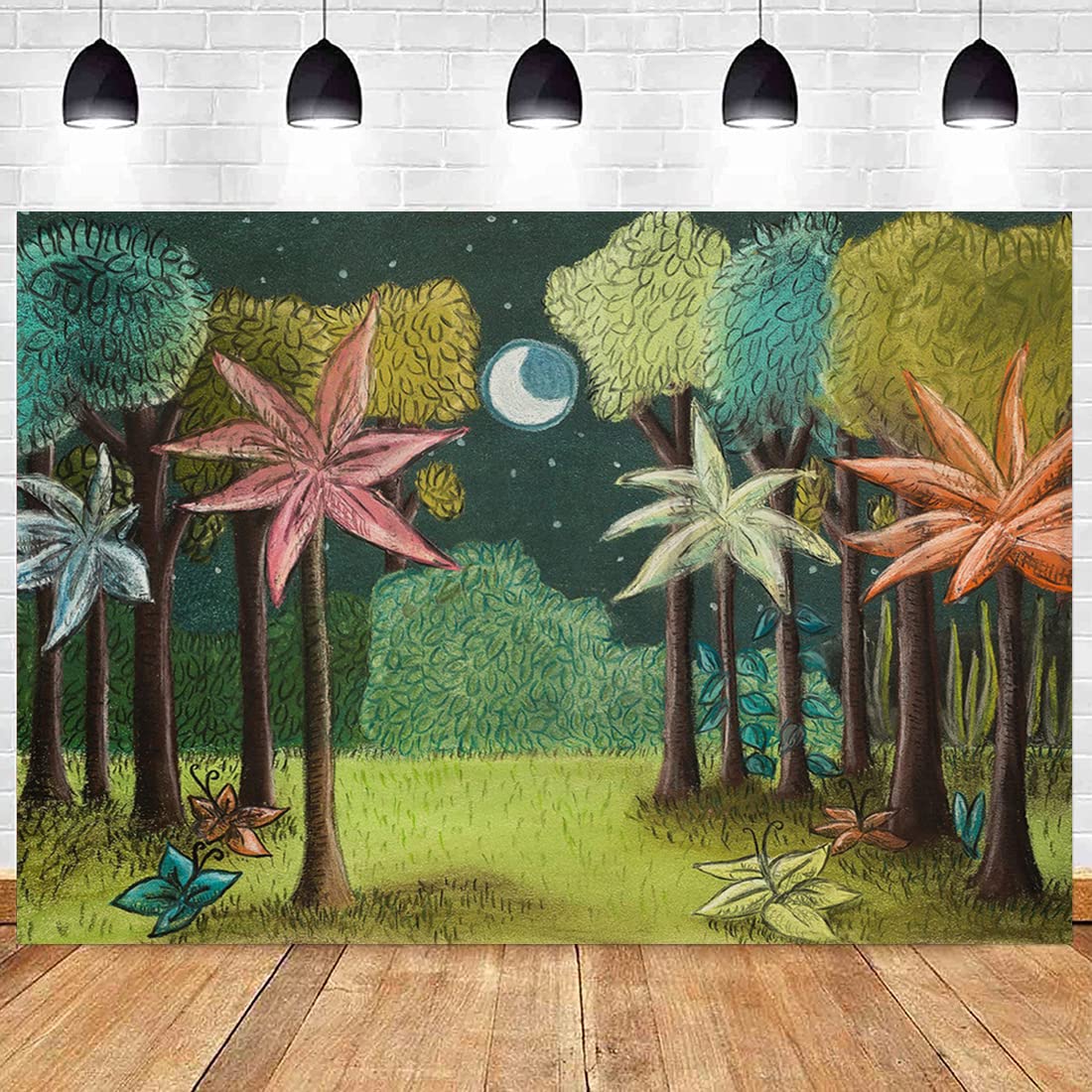 Photo 1 of 10x7ft Painted Wild One Birthday Backdrops for Photography Picture Boys Beast of The Wild Jungle Forest Animal 1st Theme Baby Shower Party Decoration Supplies Cake Smash Photo Booth Background Banner