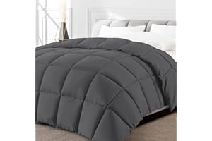 Minoroty King Comforter Duvet Insert - All Season Down Alternative Quilted Bed Comforters King Size with Corner Tabs - Machine Washable - Dark Grey
