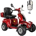 Xmatch Mobility Scooters for Seniors & Adults, Heavy Duty 4-Wheel 3-Speed Medical Electric Golf Mobility Scooter Battery Powered with Rear Lock Box & Golf Cart Rack Adjustable Seat