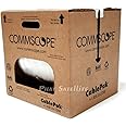 1000ft WHITE MADE IN USA COMMSCOPE F677TSVV TRI-SHIELD RG6 COAXIAL 18AWG 75 OHM SOLID CENTER CONDUCTOR FLAME RETARDANT PVC UL ETL CM CATV RATED INDOOR AUDIO/VIDEO TELECOMMUNICATION BULK COAX CABLE