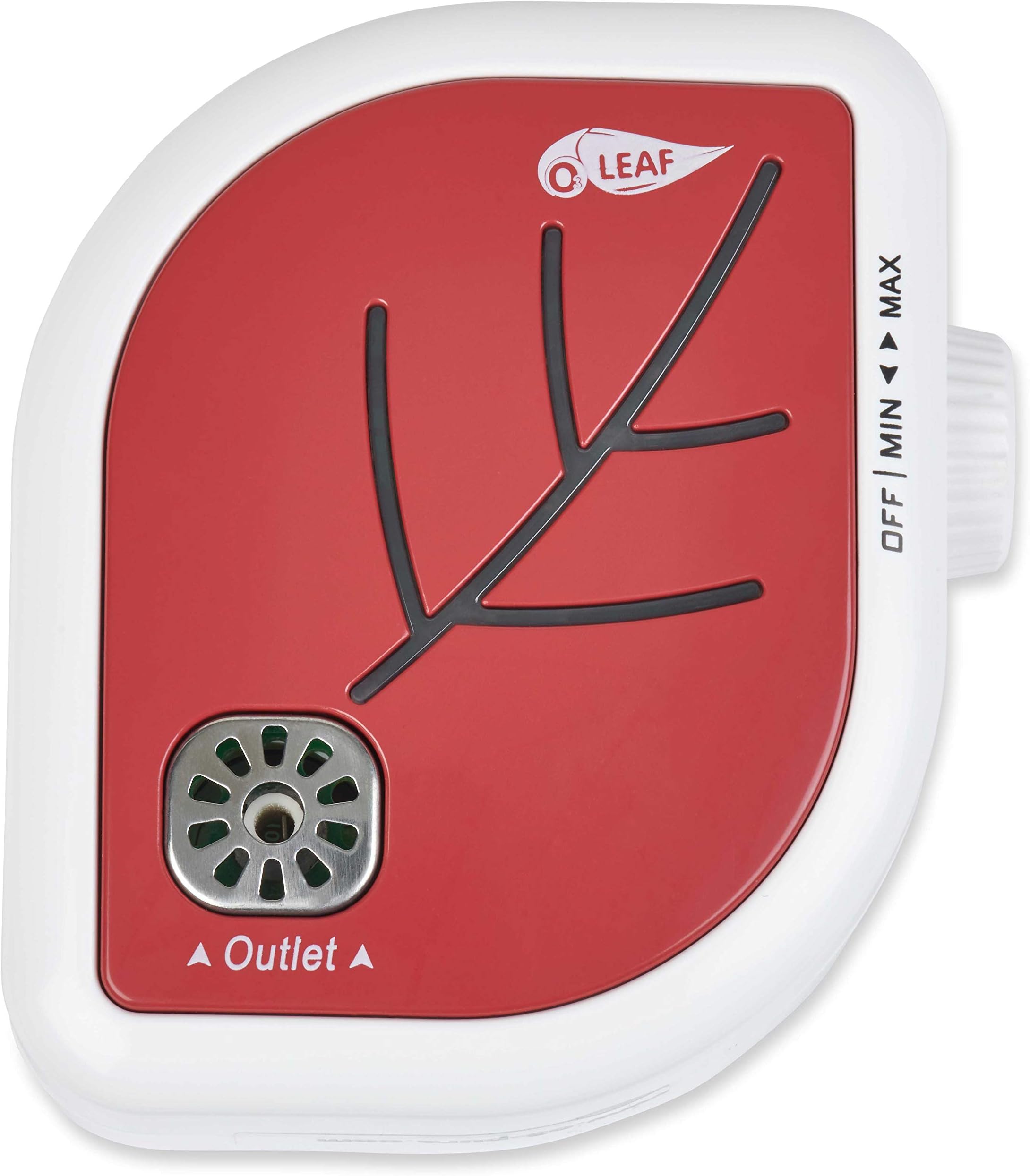O3 LEAF Plug-In Adjustable Ionic Ozone Air Purifier (RED)