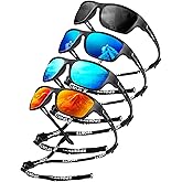 KALIYADI Polarized Sunglasses for Men, Sports Sun Glasses for Driving Cycling Fishing with UV protection