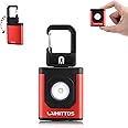 LAIMITTOS Mini Flashlight, Small Keychain Flashlights Powerful Rechargeable Emergency Pocket Flashlight High Lumens with Foldable Magnetic Bracket