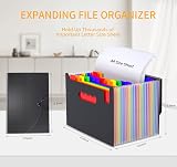 Fun Storage Expanding File Organiser Box 24 Pockets A4 Rainbow Divider view 6