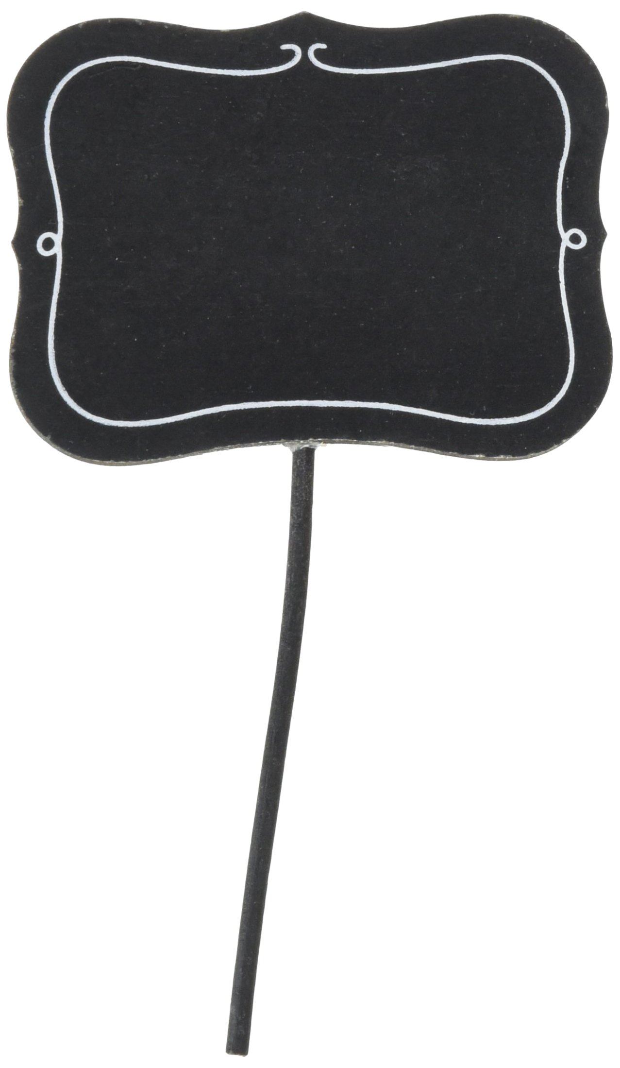 Multicraft Imports Chalkboard Table Sign 2.6 x 1.8-inch Bracket with White, Acrylic, Multicolour, 9.52x17.14x3.81 cm