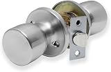 XFORT Tulip Passage Knob Set Satin Chrome Door Knob for Internal Doors