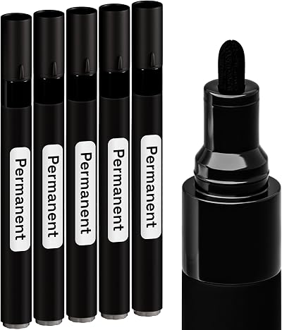 ARTISTRO 5 Oil-Based Permanent Paint Markers Assorted Set Black