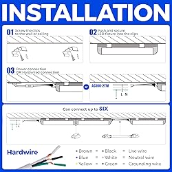 Barrina LED Shop Lights, 40W 5500LM 5000K, 4FT