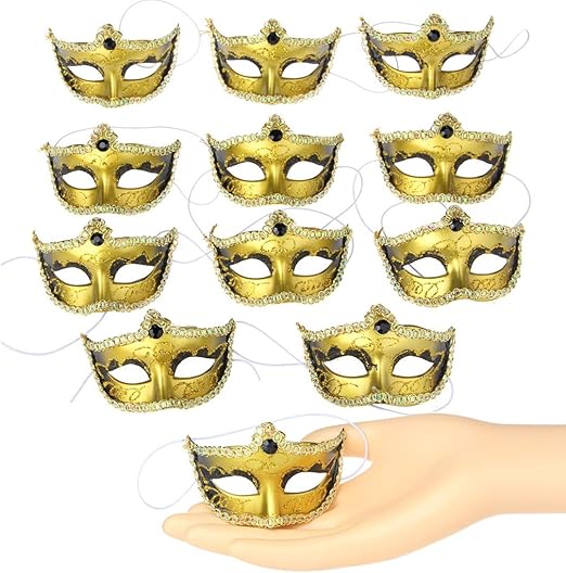 12pcs Lot Mini Masquerade Masks Party Decoration Luxury Small