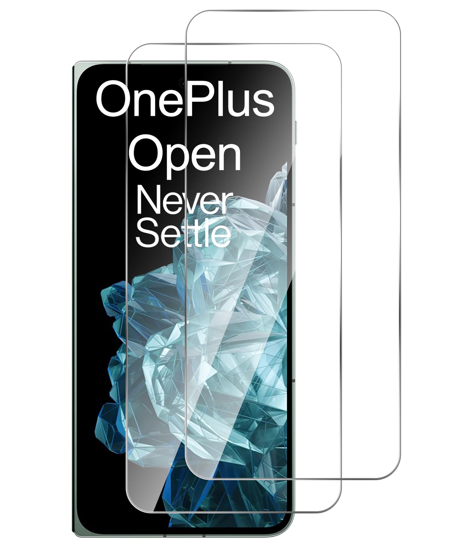 GIOPUEY [2 Pack Screen Protector Compatible with OnePlus Open/Open Apex, High Transmittance Glass, Scratch Resistant, Case Friendly, OilProof, Tempered Glass for OnePlus Open/Open Apex