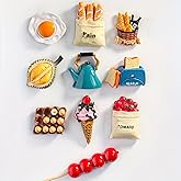 10Pcs Food Fridge Magnets, Cute 3D Magnet for Refrigerator, Strong Kitchen Stickers for Decor, Whiteboard, Cabinets
