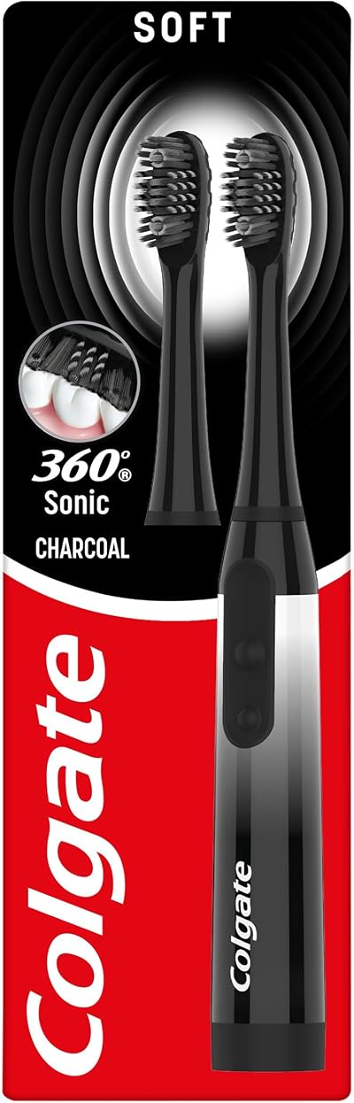 Colgate 360 Sonic Charcoal Battery Toothbrush with Replaceable Head