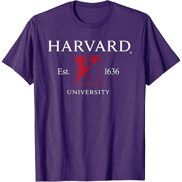 Amazon.com: Harvard University Est 1636 Two Tone Logo T-Shirt
