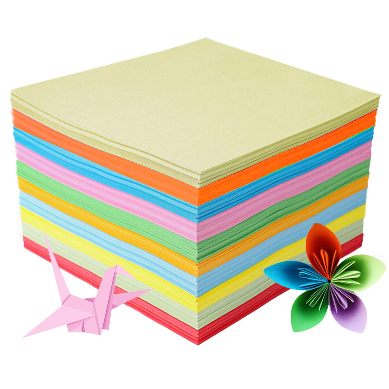 Coloured Paper Coloured Paper 200 Sheets Coloured 15 * 15 Pack Assorted Handmade Origami Paper Pastel Paper Cardstock for Kids, Adults, Beginners, DIY Arts and Crafts Colorful Projects