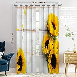 Batmerry Autumn Scene Blackout Curtains for