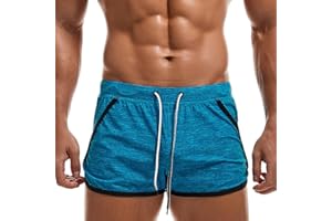 AIMPACT Mens Swim Trunks Quick Dry Board Shorts 80s 90s Vintage Swimwear with Lining Swim Shorts for Men