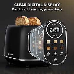 Keenstone Smart Touch Screen Toaster 2 Slice, Retro