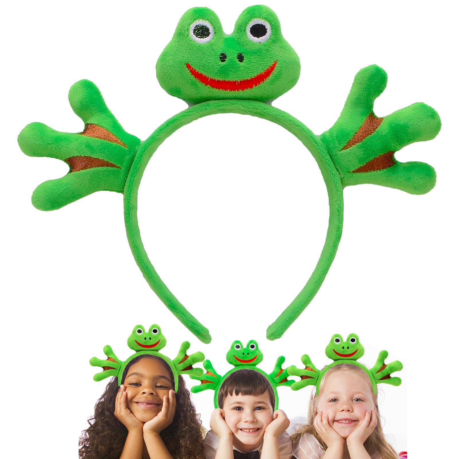 Photo 1 of NENMATTE Frog Headbands Frogs Eyes Headbands,Funny Frog Hair Head Band for Festival Party Frogs Costume Hairbands Greenfrog Headpiece Animal Theme Cosplay Hair Accessories for Women Girls
