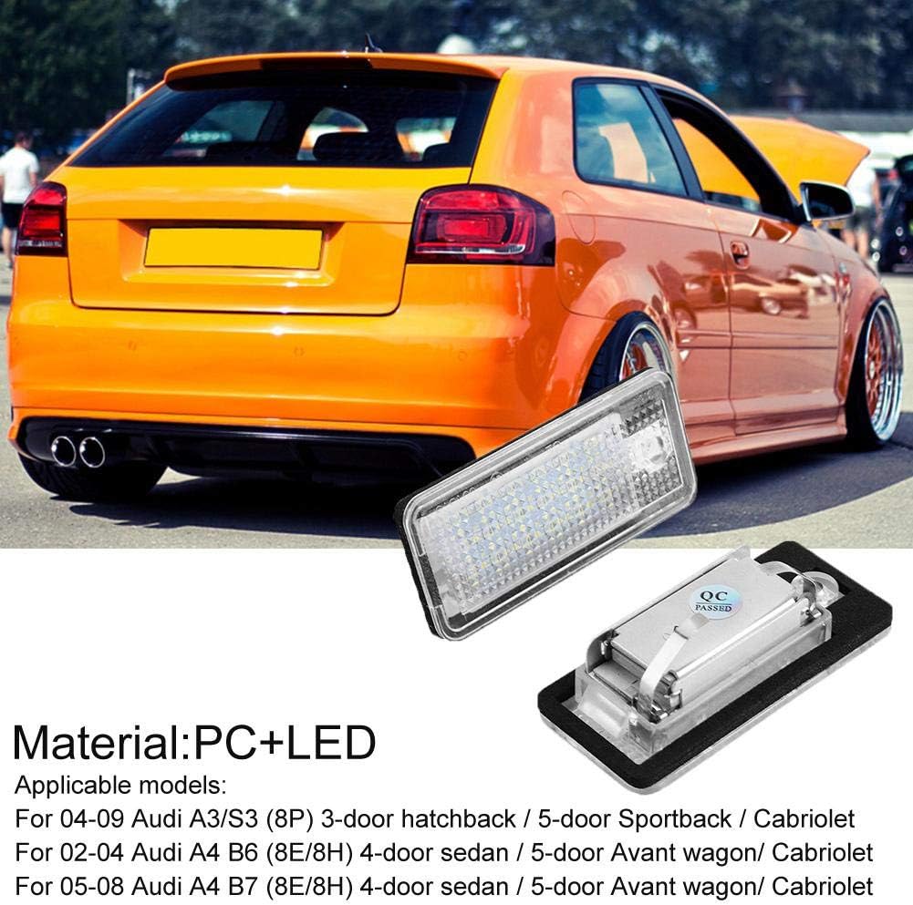 audi a3 8p number plate light