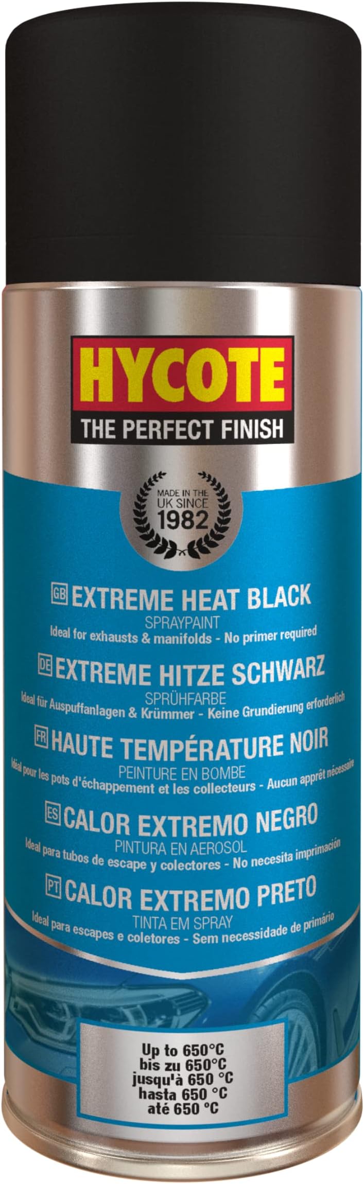 Hycote Extreme Heat VHT Car Engine Exhaust Spray Paint Black 400ml Fast Dry