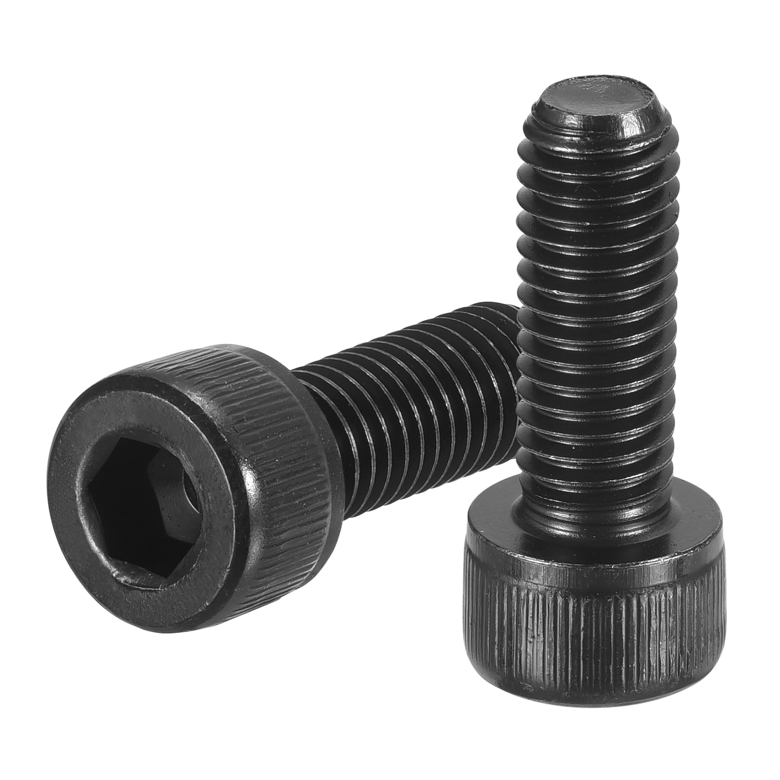 uxcell Hex Socket Bolts (M8-1.25x22), Grade 12.9 Carbon Steel Hex Socket Drive Screws, Black, 50 Pcs