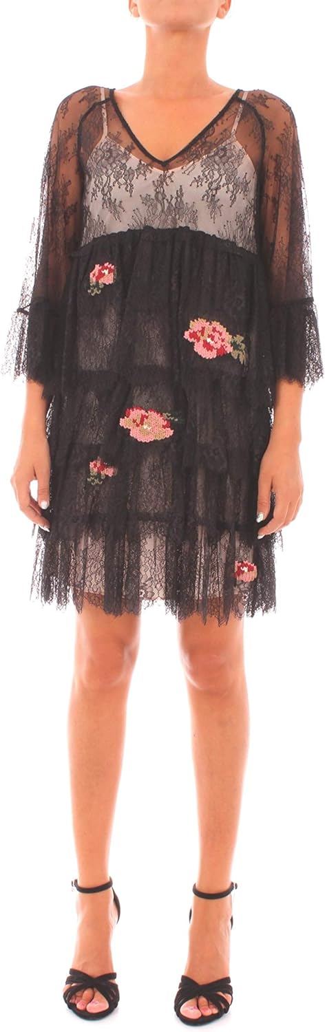 192tp2586 00006 Nero Twin Set Twin Set Precollezione Dress Donna Amazon Co Uk Clothing