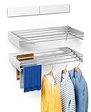 Laundry Drying Rack Collapsible, Wall Mounted