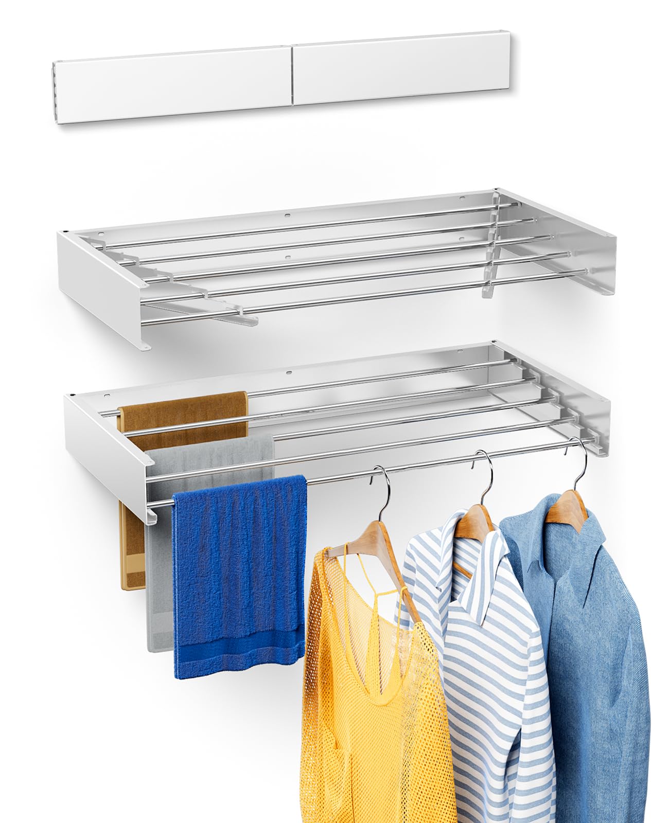 Laundry Drying Rack Collapsible, Wall Mounted