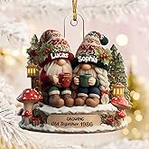 Personalized Growing Old Together Christmas Ornament, Custom Couple Keepsake Gift, Romantic Holiday Tree Decoration (Design 01)